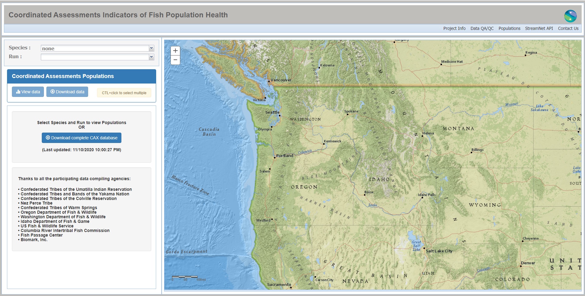 Icon to access the CAP Fish HLI data mapper