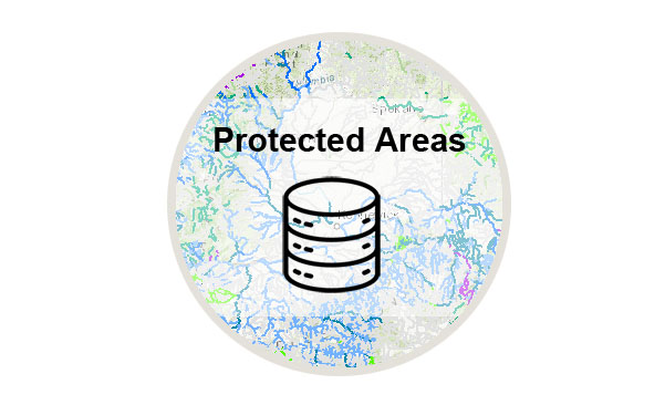 Logo to download a copy of the Protected Areas database