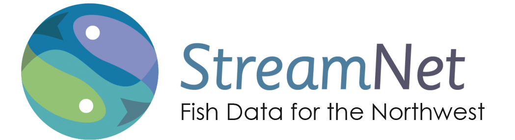 Logo for the StreamNet Program including the tag line "Fish Data for the Northwest"