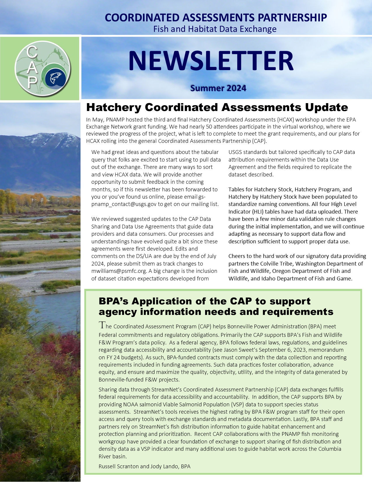 You are currently viewing CAP Newsletter Summer 2024, Issue 7